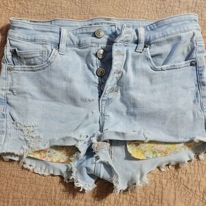 American Eagle Outfitters Light Blue Jean Shorts